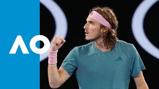 Stefanos Tsitsipas winning tiebreak vs Roger Federer  Australian Open 2019 4R [upl. by Bajaj724]