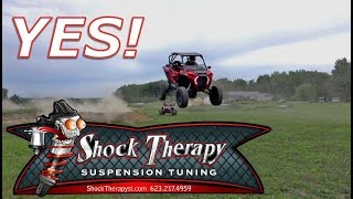 The RZR Turbo S gets some SHOCK THERAPY Setup and HUCK [upl. by Berey]