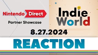 We REACT to the Nintendo Direct Partner Showcase amp Indie World 82724 [upl. by Miquela691]