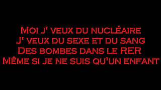 Saez Jveux du nucléaire  ParolesLyrics [upl. by Allerym158]