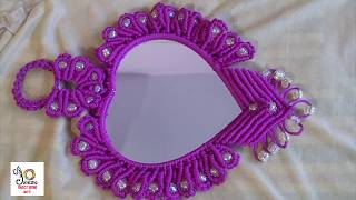 Macrame Heart Shape Mirror  Simple Macrame Mirror [upl. by Anilam]