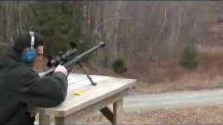 Shooting 50 BMG Barrett rifle [upl. by Llerrehc]