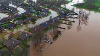 Drone Footage Shows Historic Flooding in Louisiana [upl. by Wash419]