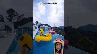 BEBEK PINK DAN KUNING holiday staycation vacation funny reaction [upl. by Coady54]