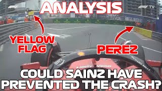 Could Sainz Have Avoided The Crash With Perez At Monaco Qualifying 2022 [upl. by O'Driscoll]