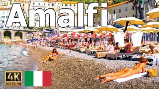 Amalfi Italy  4K Walking Tour 🇮🇹 Beaches Restaurants and Scenic Views [upl. by Justin]