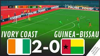 afcon2023 COTE DIVOIRE 20 GUINEE BISSAU • FAITS SAILLANTS • Simulation de jeu vidéo [upl. by Guy]