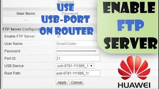 How to configure USB Storage or FTP on Huawei Routers  Talkin Tech Stuff [upl. by Ihpen544]