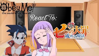 Obey me React To Seven Deadly Sins Part 5  •Koharu Chan•  Gacha Club [upl. by Reuben]