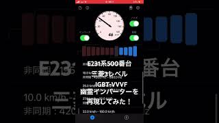 JR東日本E231系500番台三菱3レベルIGBTVVVF 幽霊インバーターを再現してみた！ vvvfインバータ 鉄道 jr東日本 [upl. by Vanhomrigh]