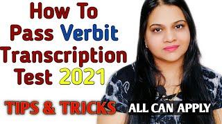 How To Pass Verbit Transcription Test Work From homePart Time Job For Student Typing Jobs Online [upl. by Ozan874]