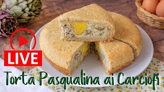 TORTA PASQUALINA AI CARCIOFI  Ricetta in diretta con Benedetta [upl. by Dlanger]