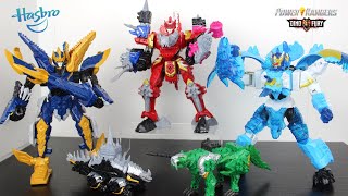 Hasbro Zord Builder All Power Rangers Dino Fury Megazord Formation ASMR [upl. by Gayner]