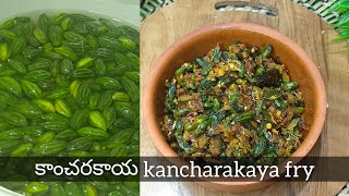 kancharakaya fry Healthy amp tasty fry recipe in Telugu [upl. by Dranek]