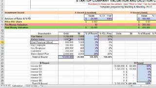 Startup Valuation and Dilution Calculator [upl. by Amy]