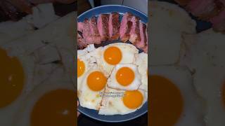 Steak and eggs is a health food eggs food steak [upl. by Sabu542]