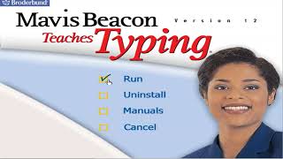 Mavis Beacon Teaches Typing 12Standard Runscreen and Broderbund Logo [upl. by Kendal]