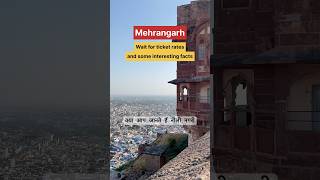 MEHRANGARH JODHPUR ticket price and details shorts [upl. by Gnilyarg460]