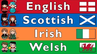 UNITED KINGDOM ENGLISH SCOTTISH GAELIC IRISH amp WELSH [upl. by Erlinna]