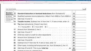 Seniors Standard deduction for 2020 1040 SR Form [upl. by Okiman]