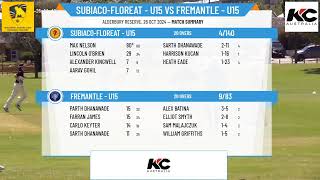 SubiacoFloreat  U15 v Fremantle  U15 [upl. by Nalyr32]