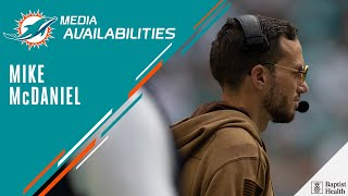 Coach Mike McDaniel meets with the media  Miami Dolphins [upl. by Llenra]