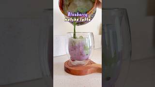 Blueberry Matcha Latte 🫐  shorts recipe aesthetic homecafe matcha blueberry latte [upl. by Pauletta]