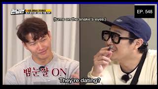 Yoo Jae Suk teasing Jong Kook and Ji Hyo Jaesuk shipping Spartace ft HaHa [upl. by Pare]