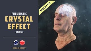 FuturisticHoloCrystal effect with redshift CINEMA 4D TUTORIAL [upl. by Chuck]