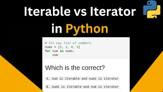 Iterable vs Iterator in Python [upl. by Enairb908]