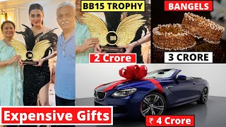 Tejasswi Prakash Bigg Boss 15 Winner 10 Most Expensive Gifts  Pratik Sehajpal Karan Salman Khan [upl. by Kast839]