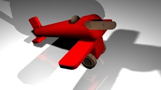 Maya 2014 tutorial  How to model a toy plane [upl. by Anadal]