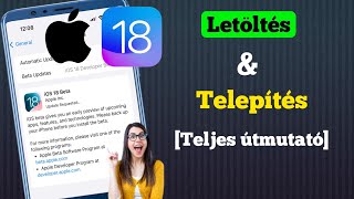 Teljes útmutató Az ios 18 béta verzió letöltése és telepítése  Az ios 18 frissítése [upl. by Ahseia]