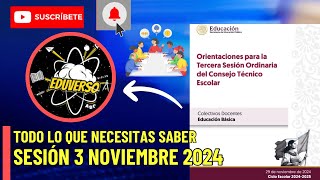 ✅EDUVERSO Orientaciones para el CONSEJO TÉCNICO ESCOLAR Noviembre 2024 [upl. by Yssep]