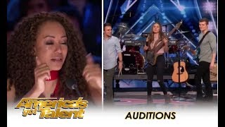 We Three Music Sibling Trio TEARFUL Tribute To Their Late Mom on Americas Got Talent [upl. by Oatis]