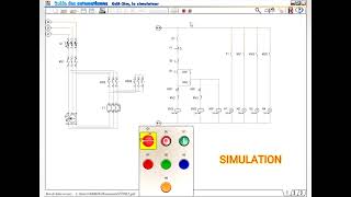 DÉMARRAGE ÉTOILE TRIANGLE UN SENS DE ROTATION AVEC SIMULATION [upl. by Aramanta862]