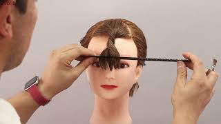 How to cut twisted fringe step by step tutorial learn how to cut Gorgeous bang in few minutes bang [upl. by Mikes]