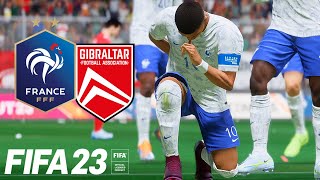 FIFA 23 FRANCE vs GIBRALTAR Difficulté Ultime PC [upl. by Notgnirrab]