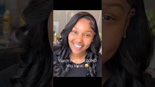 30 Second Lace Frontal Wig Install 😜 Watch me Work wiginstall lacewigs hairtutorial wigtutorial [upl. by Ariaec]