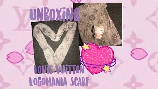 Louis Vuitton LOGOMANIA SCARF💖🎁✨UNBOXNIG ✨ [upl. by Yeltnerb]