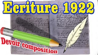 Ecrire à 8 ans en 1922 à Boudjellil cahier de devoirs et compositions [upl. by Animrelliug]