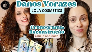 RECONSTRUÇÃO COM DANOS VORAZES DA LOLA máscara e shampoo  finalização no meu cabelo ondulado [upl. by Anail126]