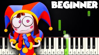 The Amazing Digital Circus Theme  BEGINNER PIANO TUTORIAL  SHEET MUSIC by Betacustic [upl. by Shaffert716]