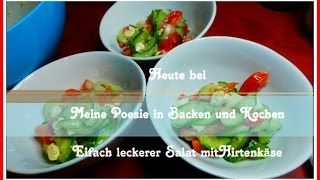 🍑🍓🍆Tomaten Gurken Salat mit Hirtenkäse 🍑🍓🍆 Einfach Lecker [upl. by Deevan718]