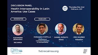 Panel de Discusión Interoperabilidad en salud en América Latina Casos de uso [upl. by Ahsirat]