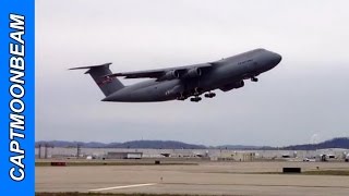 Amazing Lockheed C5 Galaxy Takeoff and Specs [upl. by Ettecul]