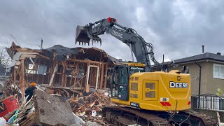 Demolishing a House With an Excavator [upl. by Tabshey]