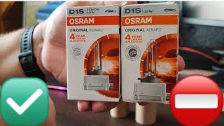 How to spot fake Osram Xenon D1s D2s D3s Osram Xenarc Original vs Fake [upl. by Danete]