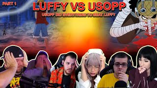 USOPP Beat LUFFY LUFFY VS USOPP PART 1  Reaction Mashup One Piece [upl. by Nanon]