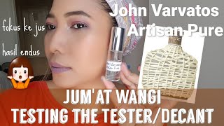 Jumat Wangi John Varvatos Artisan Pure Testing the TesterDecant [upl. by Ikcim450]